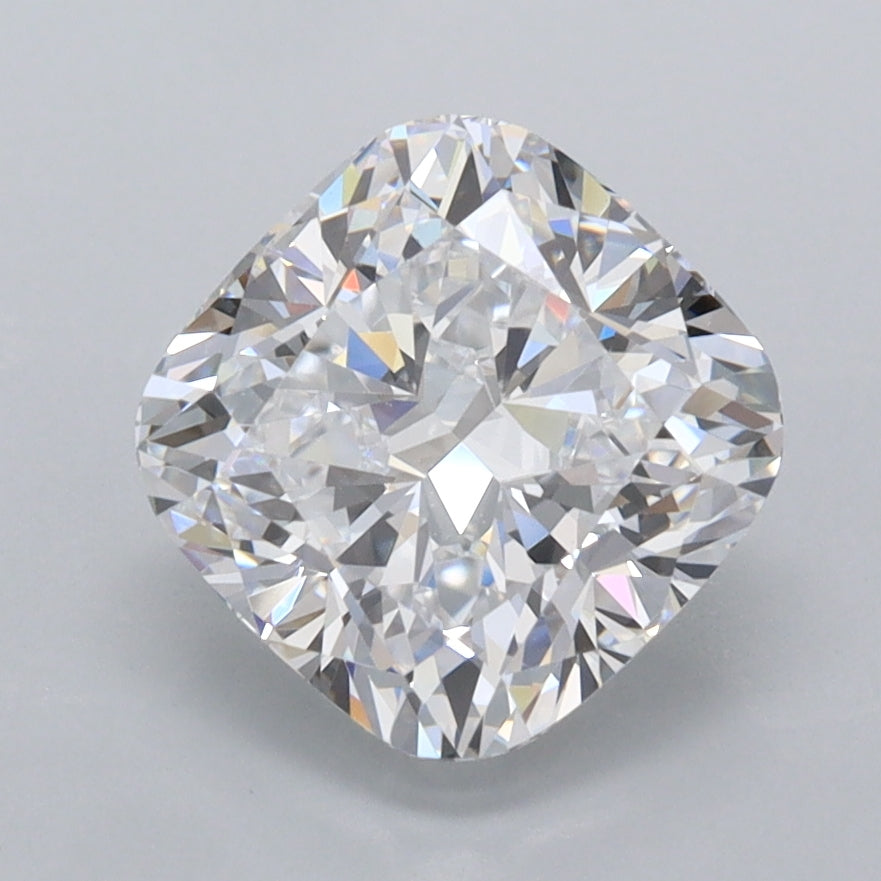 2.51 Carat Cushion Shaped, Ideal Cut, D Color, VVS1 Clarity, IGI Certified Lab Grown Diamond