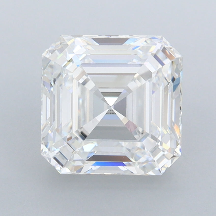 2.72 Carat Asscher Shaped, Excellent Cut, D Color, FL Clarity, IGI Certified Lab Grown Diamond