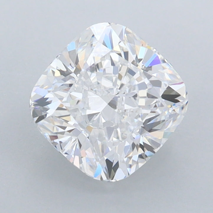 1.67 Carat Cushion Shaped, Ideal Cut, D Color, FL Clarity, IGI Certified Lab Grown Diamond