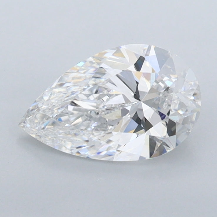1.00 Carat Pear Shaped, Ideal Cut, D Color, IF Clarity, IGI Certified Lab Grown Diamond