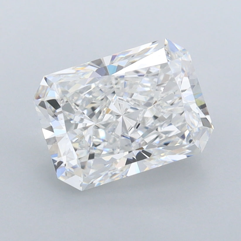 1.58 Carat Radiant Shaped, Ideal Cut, D Color, FL Clarity, IGI Certified Lab Grown Diamond
