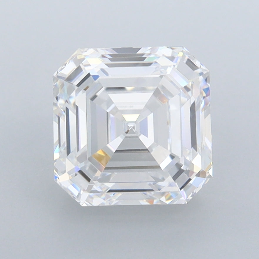 2.57 Carat Asscher Shaped, Ideal Cut, D Color, VVS1 Clarity, IGI Certified Lab Grown Diamond