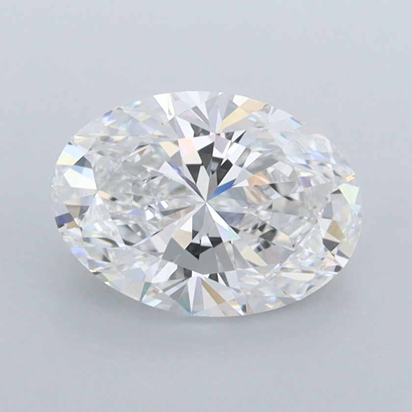 1.49 Carat Oval Shaped, Ideal Cut, D Color, FL Clarity, IGI Certified Lab Grown Diamond
