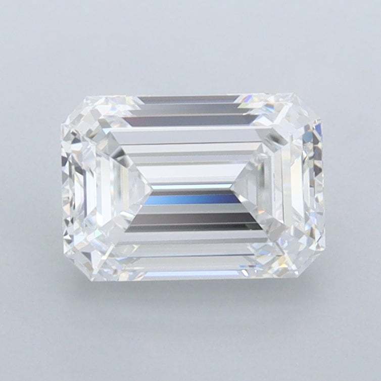 1.30 Carat Emerald Shaped, Ideal Cut, D Color, FL Clarity, IGI Certified Lab Grown Diamond