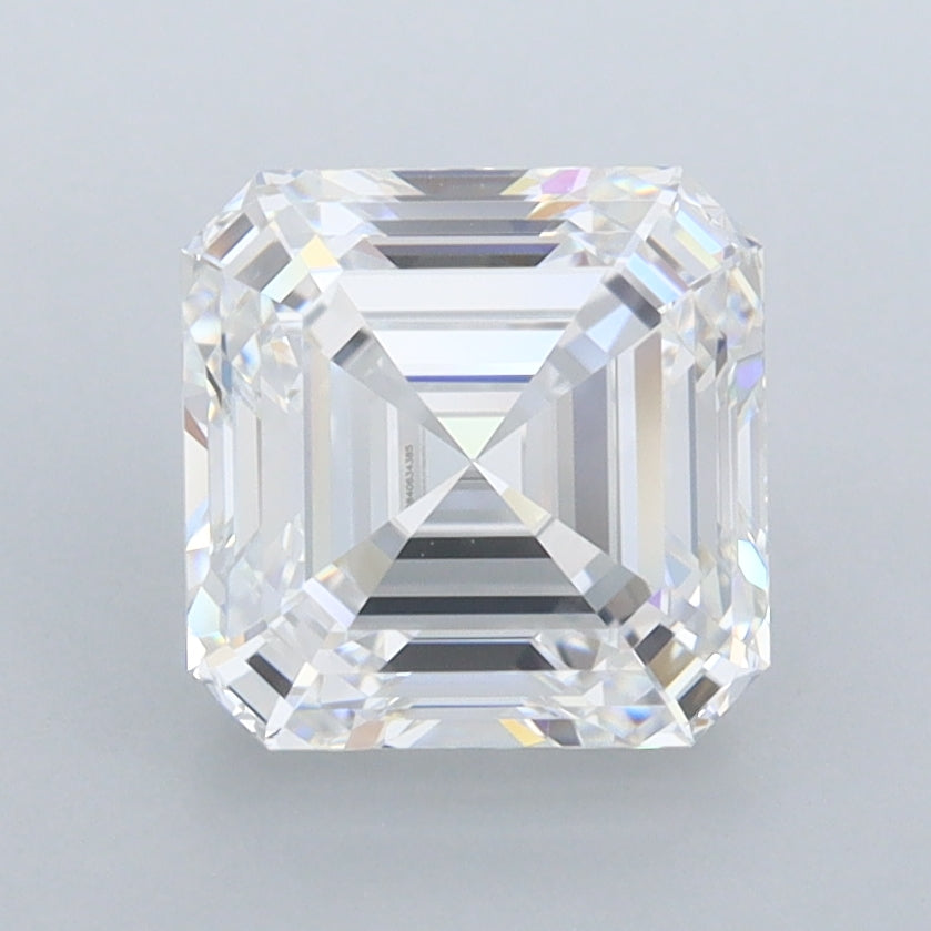 2.38 Carat Asscher Shaped, Ideal Cut, D Color, FL Clarity, IGI Certified Lab Grown Diamond
