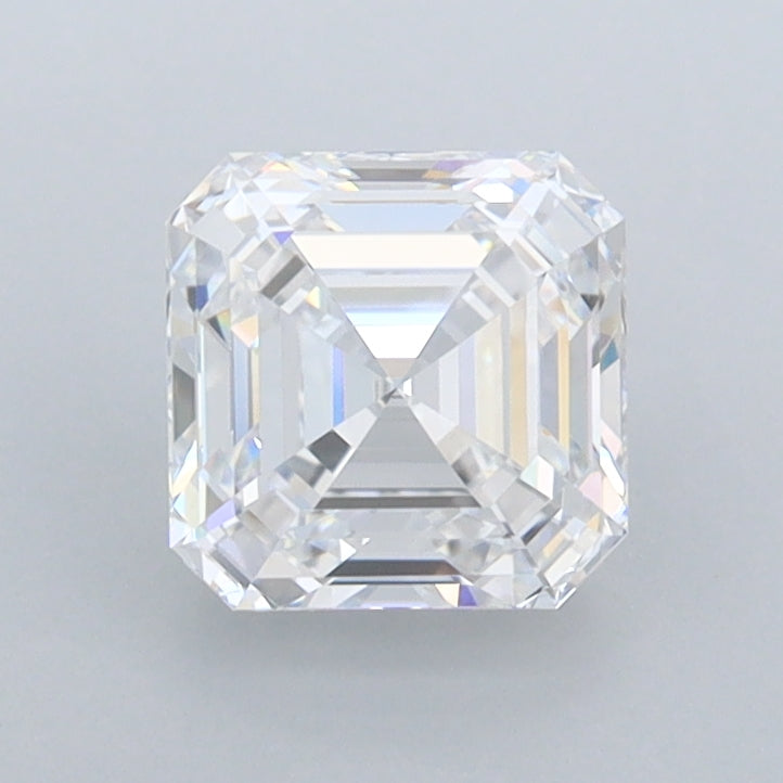 1.24 Carat Asscher Shaped, Ideal Cut, D Color, FL Clarity, IGI Certified Lab Grown Diamond