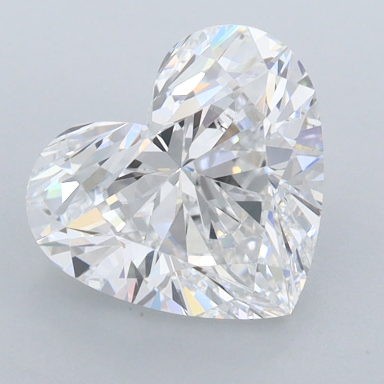 2.00 Carat Heart Shaped, Ideal Cut, D Color, VVS1 Clarity, IGI Certified Lab Grown Diamond