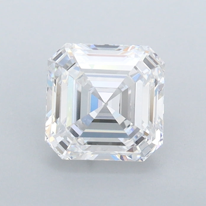 0.99 Carat Asscher Shaped, Ideal Cut, D Color, FL Clarity, IGI Certified Lab Grown Diamond