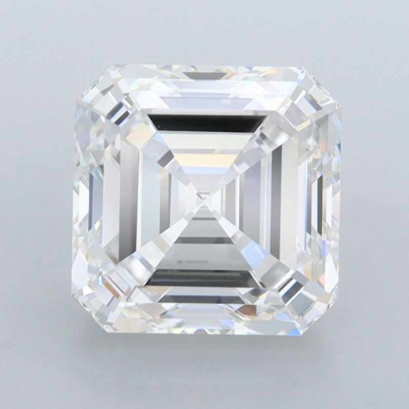2.70 Carat Asscher Shaped, Ideal Cut, E Color, FL Clarity, IGI Certified Lab Grown Diamond