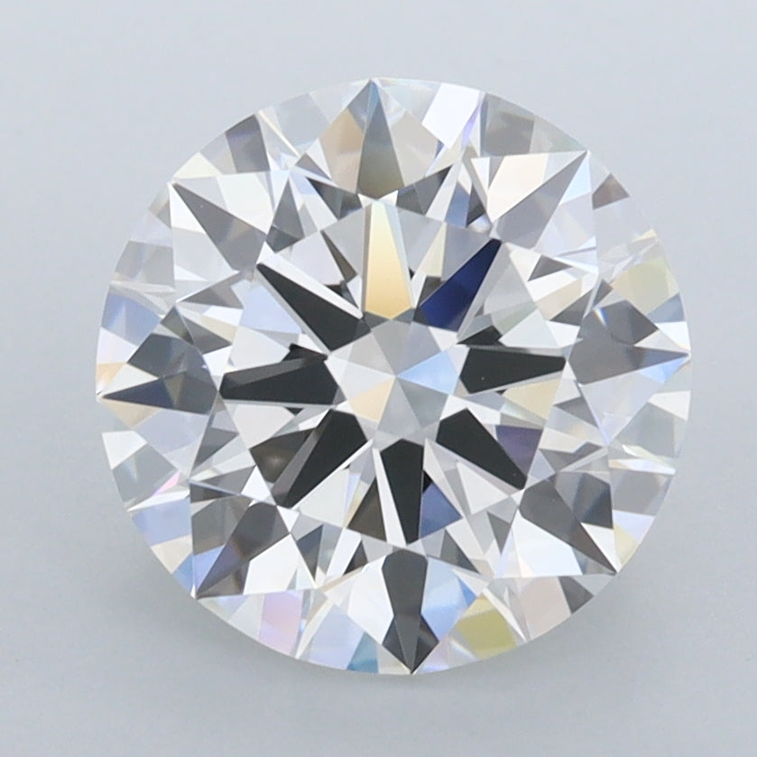 2.85 Carat Round Shaped, Ideal Cut, E Color, FL Clarity, IGI Certified Lab Grown Diamond