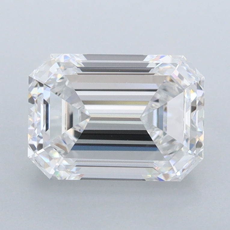 1.86 Carat Emerald Shaped, Ideal Cut, D Color, FL Clarity, IGI Certified Lab Grown Diamond