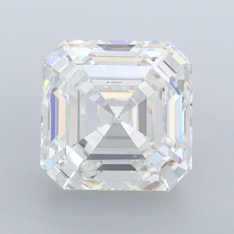 2.43 Carat Asscher Shaped, Ideal Cut, F Color, FL Clarity, IGI Certified Lab Grown Diamond
