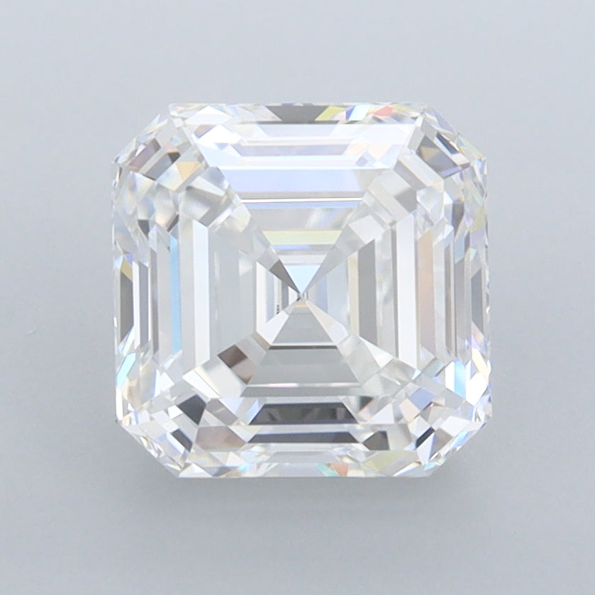 2.32 Carat Asscher Shaped, Ideal Cut, D Color, FL Clarity, IGI Certified Lab Grown Diamond