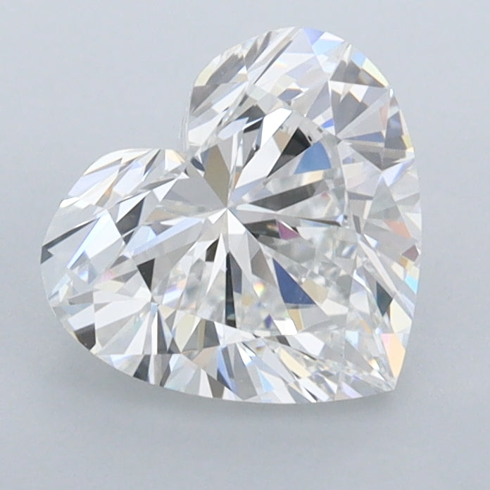 1.60 Carat Heart Shaped, Ideal Cut, D Color, FL Clarity, IGI Certified Lab Grown Diamond
