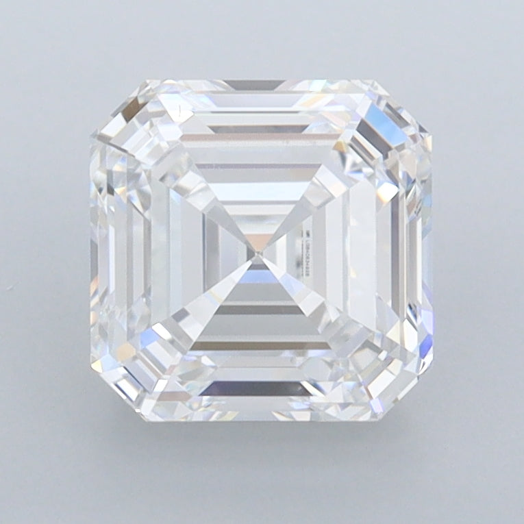 2.02 Carat Asscher Shaped, Ideal Cut, D Color, FL Clarity, IGI Certified Lab Grown Diamond