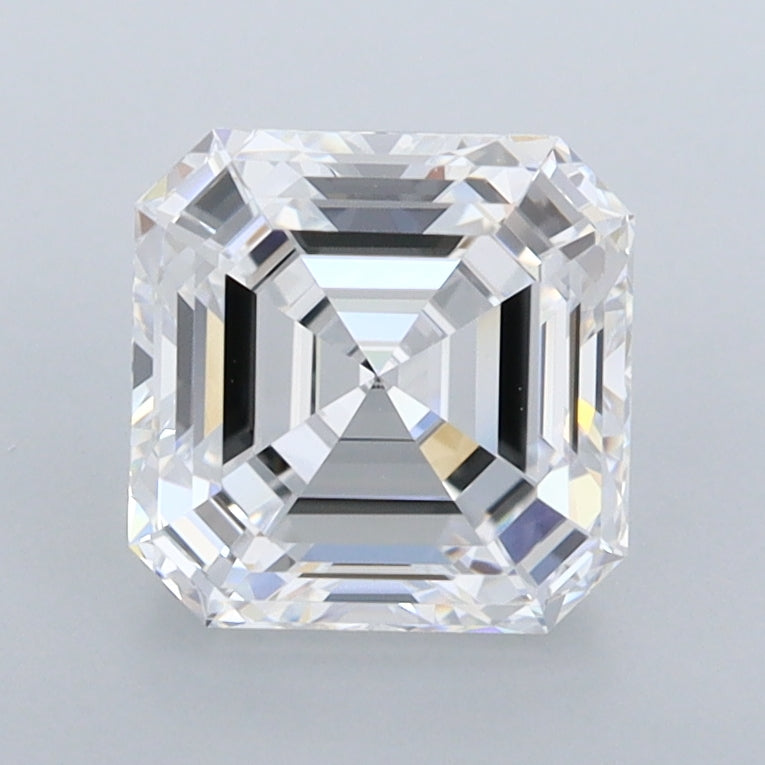 2.00 Carat Asscher Shaped, Ideal Cut, D Color, FL Clarity, IGI Certified Lab Grown Diamond