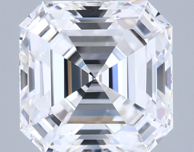 2.38 Carat Asscher Shaped, Ideal Cut, E Color, FL Clarity, IGI Certified Lab Grown Diamond
