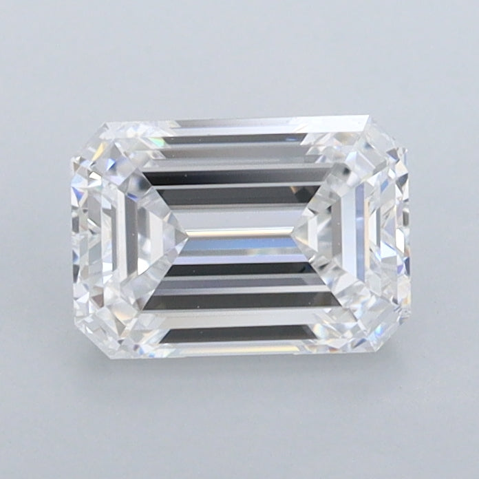 1.08 Carat Emerald Shaped, Ideal Cut, D Color, FL Clarity, IGI Certified Lab Grown Diamond