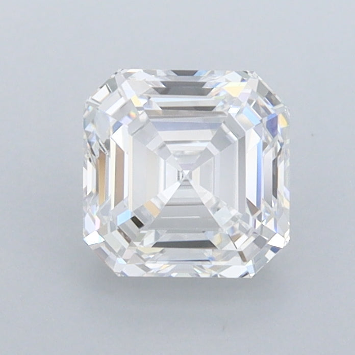 1.11 Carat Asscher Shaped, Ideal Cut, D Color, FL Clarity, IGI Certified Lab Grown Diamond