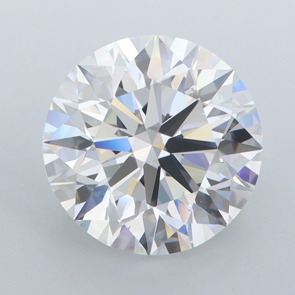 3.77 Carat Round Shaped, Ideal Cut, E Color, FL Clarity, IGI Certified Lab Grown Diamond