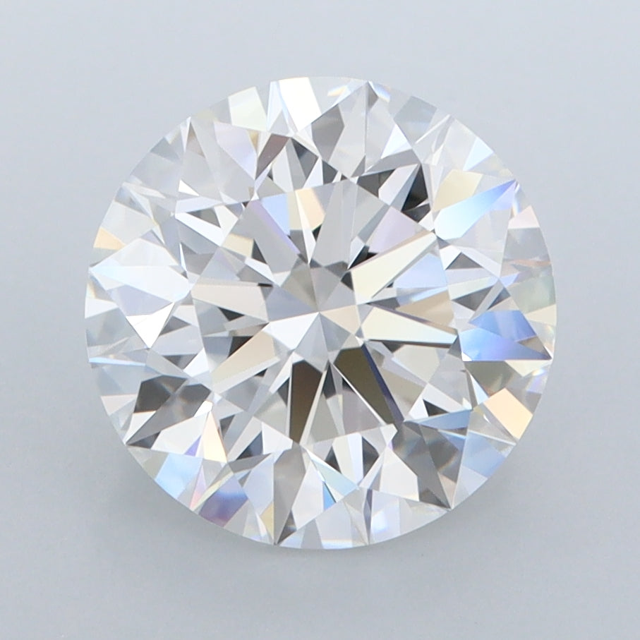 3.17 Carat Round Shaped, Excellent Cut, D Color, FL Clarity, IGI Certified Lab Grown Diamond