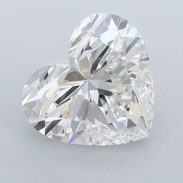 1.38 Carat Heart Shaped, Ideal Cut, E Color, VVS1 Clarity, IGI Certified Lab Grown Diamond
