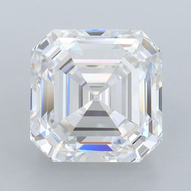 2.29 Carat Asscher Shaped, Ideal Cut, E Color, FL Clarity, IGI Certified Lab Grown Diamond