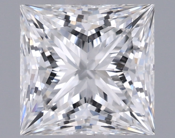 1.55 Carat Princess Shaped, Ideal Cut, E Color, VVS2 Clarity, IGI Certified Lab Grown Diamond