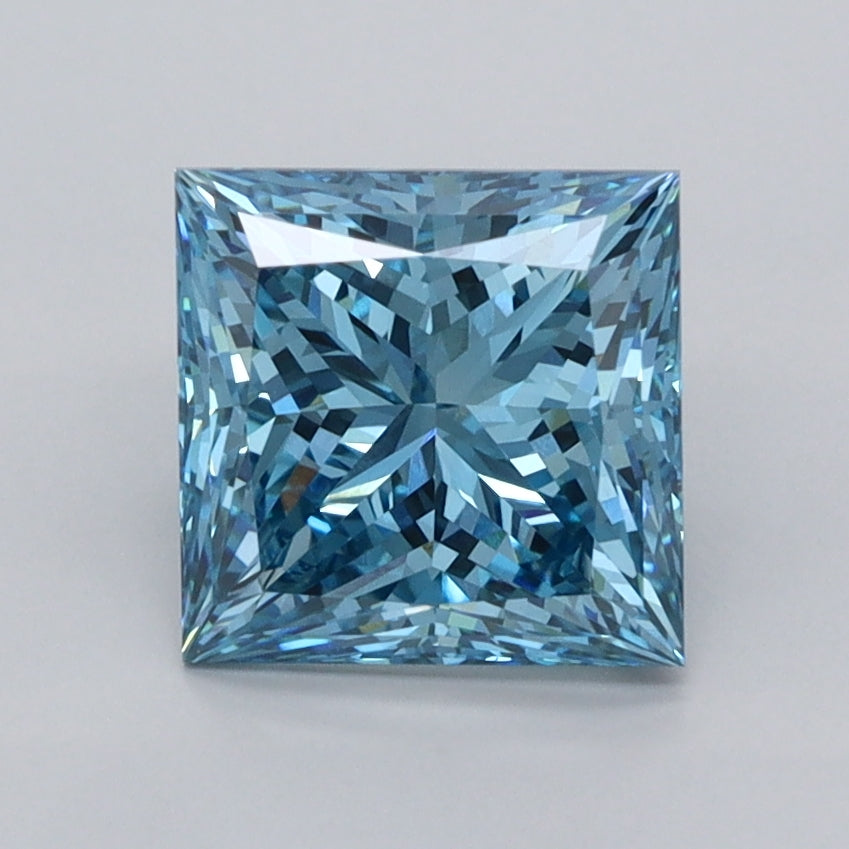 2.05 Carat Princess Shaped, Ideal Cut, VVS2 Clarity, IGI Certified Lab Grown Diamond