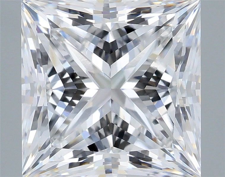 3.27 Carat Princess Shaped, Ideal Cut, E Color, VVS2 Clarity, IGI Certified Lab Grown Diamond