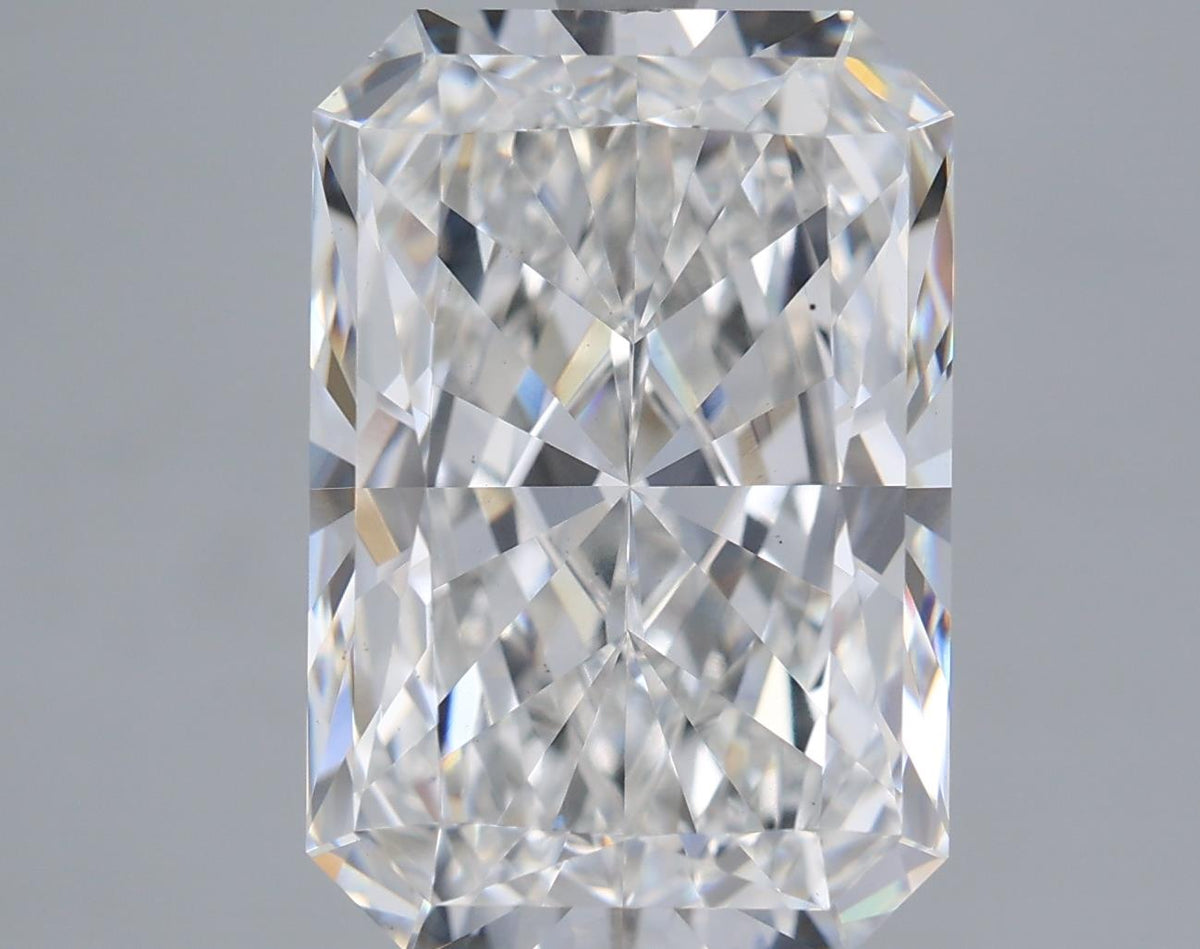 7.55 Carat Radiant Shaped, Ideal Cut, F Color, VS1 Clarity, IGI Certified Lab Grown Diamond