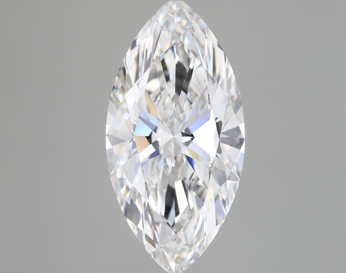 5.60 Carat Marquise Shaped, Ideal Cut, E Color, VS2 Clarity, IGI Certified Lab Grown Diamond