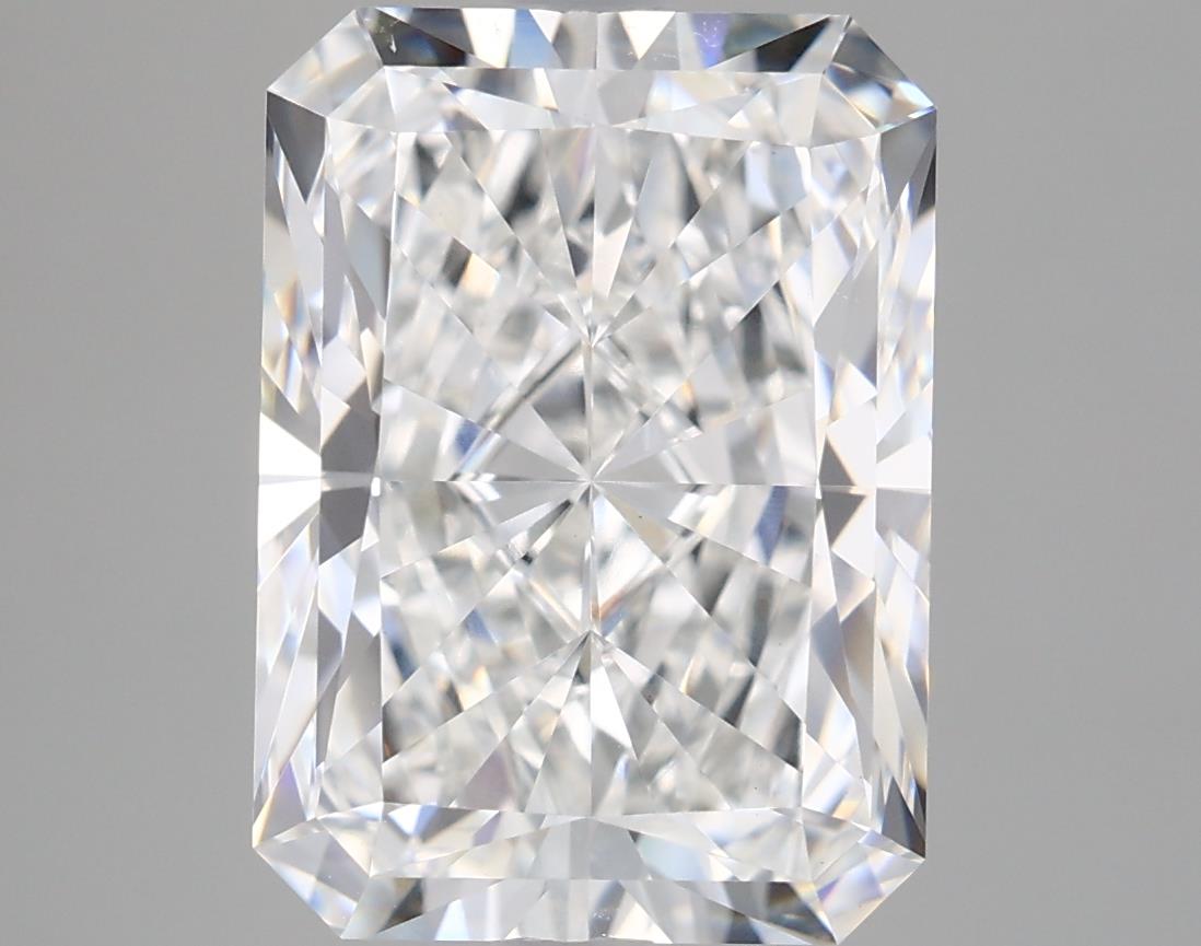 5.53 Carat Radiant Shaped, Ideal Cut, F Color, VVS2 Clarity, IGI Certified Lab Grown Diamond
