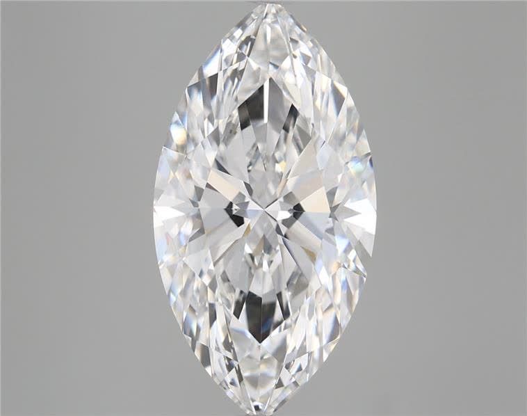5.35 Carat Marquise Shaped, Ideal Cut, F Color, VS1 Clarity, IGI Certified Lab Grown Diamond