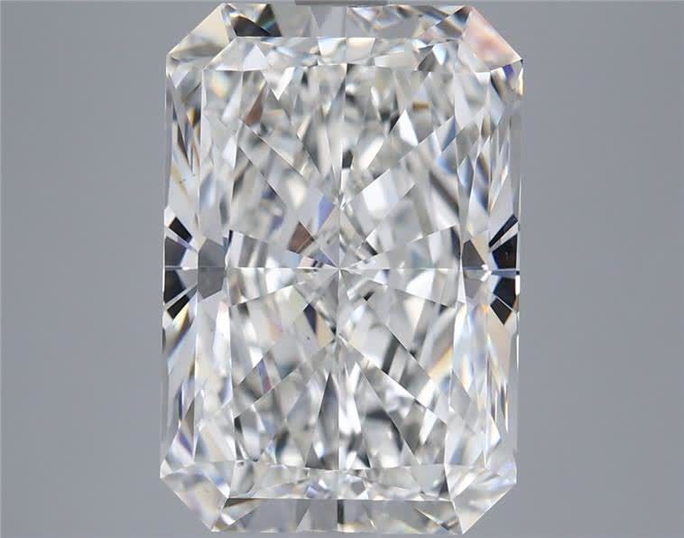 5.13 Carat Radiant Shaped, Ideal Cut, F Color, VS1 Clarity, IGI Certified Lab Grown Diamond