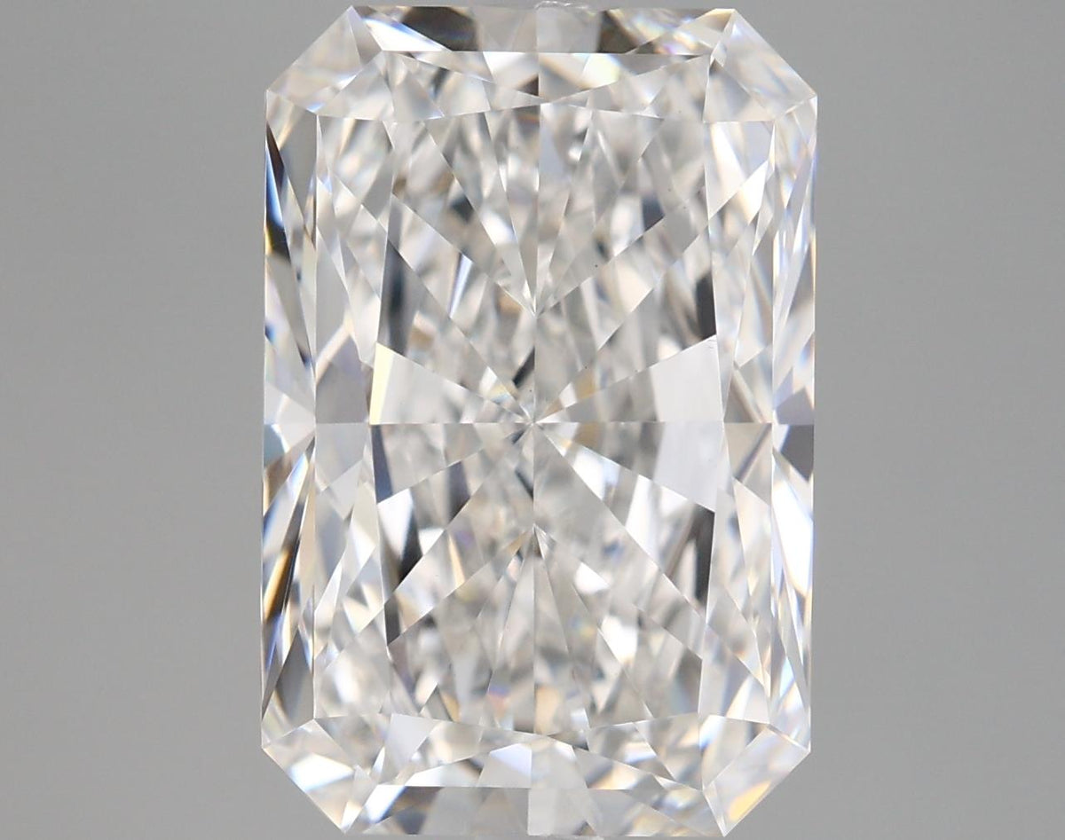 6.31 Carat Radiant Shaped, Ideal Cut, F Color, VVS2 Clarity, IGI Certified Lab Grown Diamond