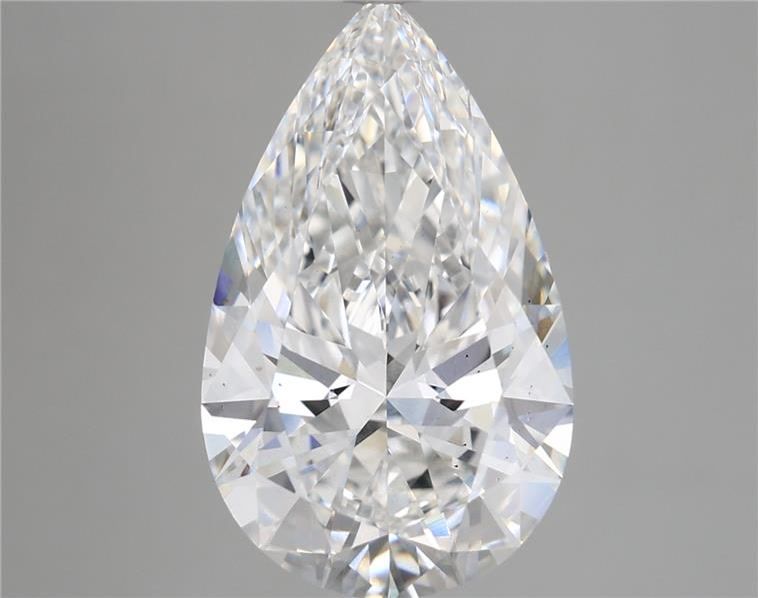 5.19 Carat Pear Shaped, Ideal Cut, E Color, VS2 Clarity, IGI Certified Lab Grown Diamond