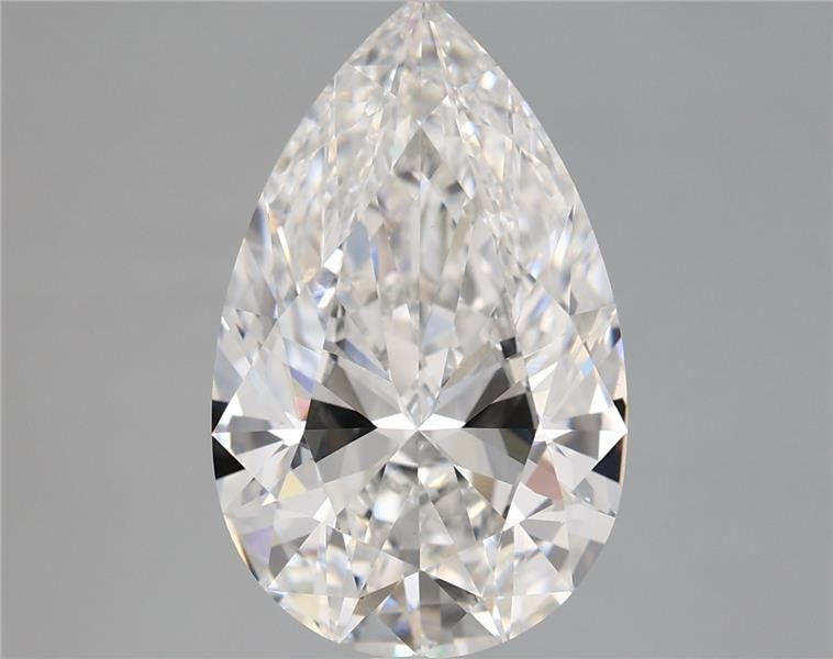 5.36 Carat Pear Shaped, Ideal Cut, E Color, VS1 Clarity, IGI Certified Lab Grown Diamond
