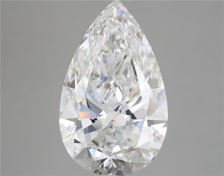 5.17 Carat Pear Shaped, Ideal Cut, E Color, VS2 Clarity, IGI Certified Lab Grown Diamond