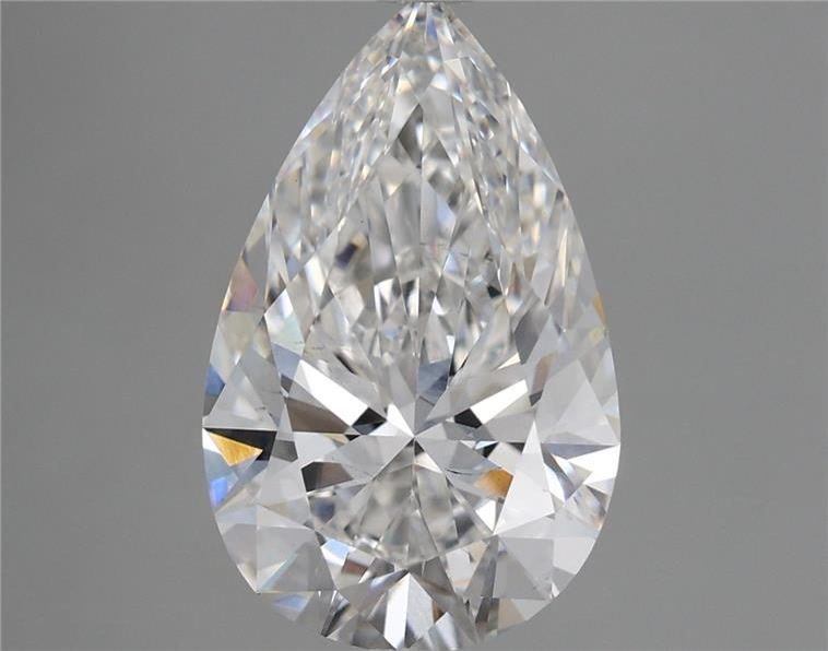 4.39 Carat Pear Shaped, Ideal Cut, F Color, VS2 Clarity, IGI Certified Lab Grown Diamond