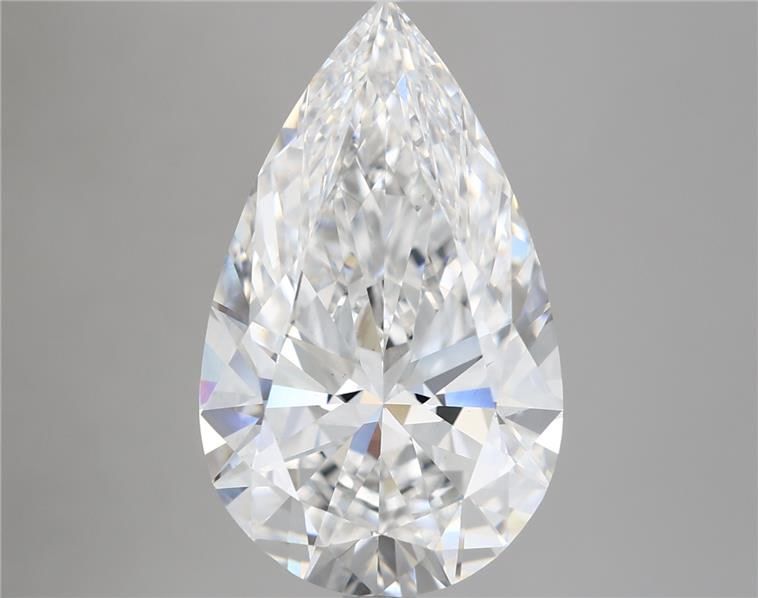 5.58 Carat Pear Shaped, Ideal Cut, E Color, VS1 Clarity, IGI Certified Lab Grown Diamond