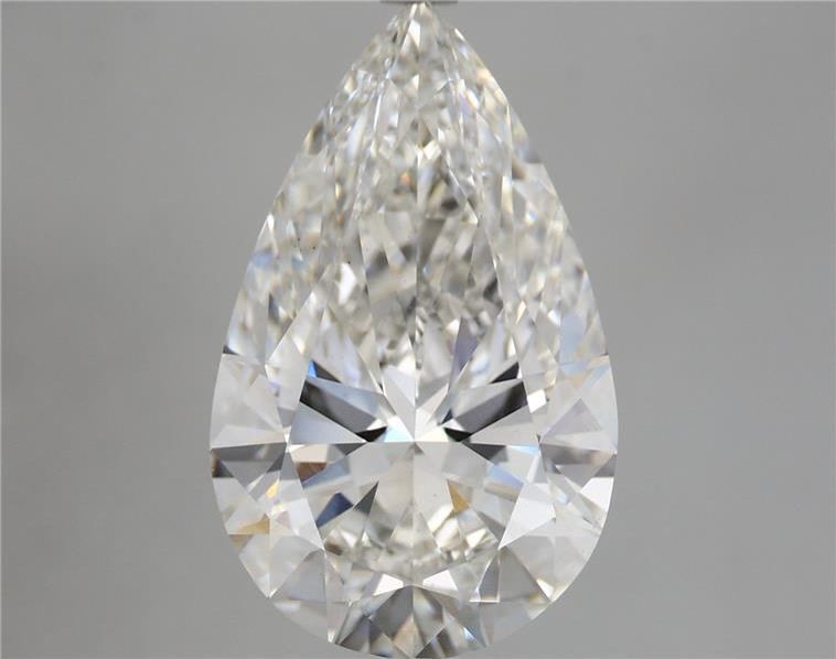 5.39 Carat Pear Shaped, Ideal Cut, F Color, VS2 Clarity, IGI Certified Lab Grown Diamond