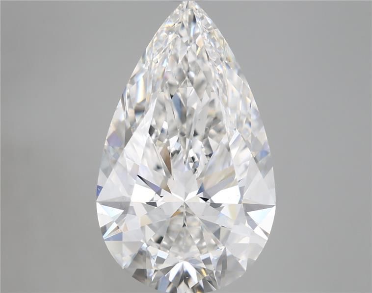 5.68 Carat Pear Shaped, Ideal Cut, E Color, VS2 Clarity, IGI Certified Lab Grown Diamond