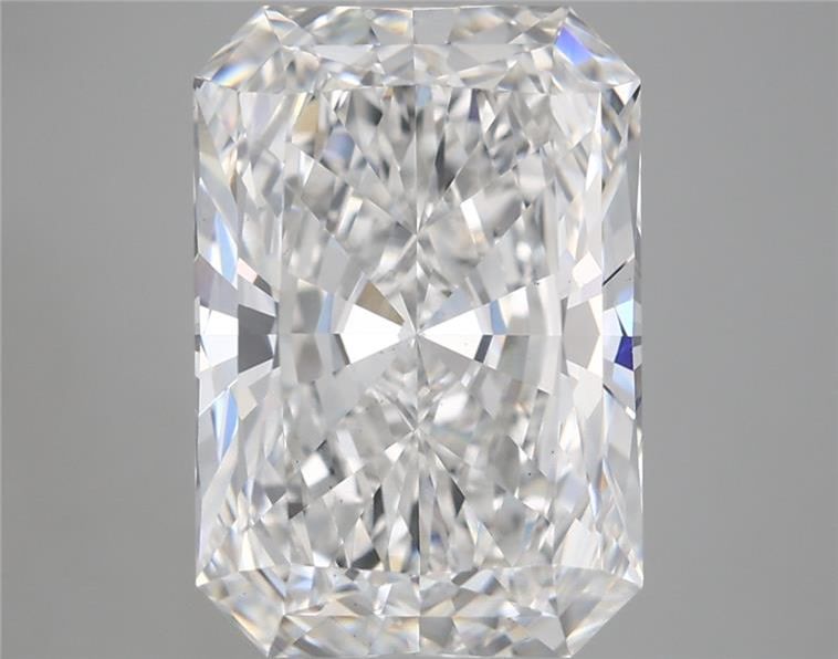 5.47 Carat Radiant Shaped, Ideal Cut, E Color, VS2 Clarity, IGI Certified Lab Grown Diamond