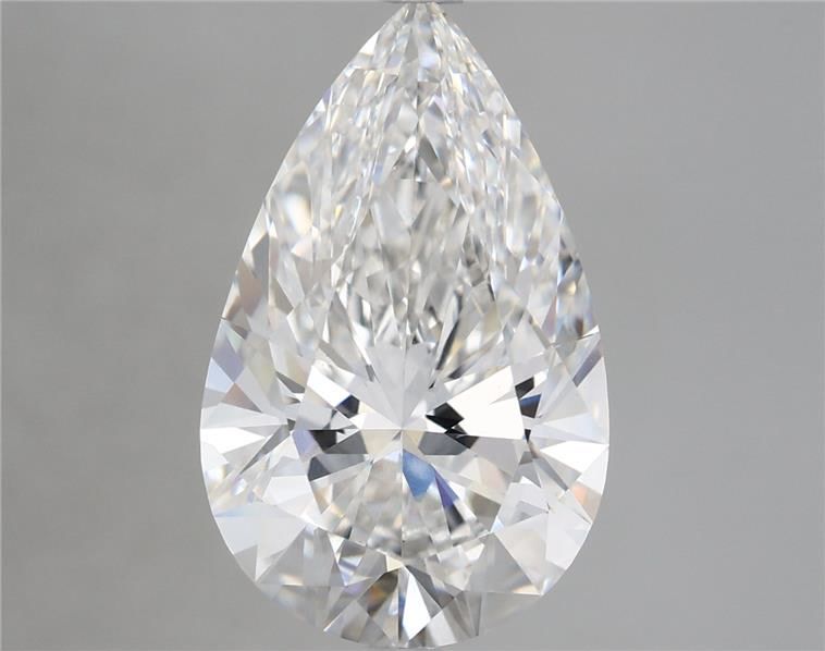5.37 Carat Pear Shaped, Ideal Cut, E Color, VS1 Clarity, IGI Certified Lab Grown Diamond