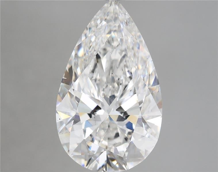 5.46 Carat Pear Shaped, Ideal Cut, E Color, VS2 Clarity, IGI Certified Lab Grown Diamond