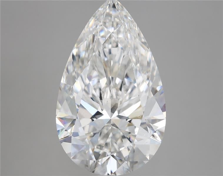 5.16 Carat Pear Shaped, Ideal Cut, F Color, VS2 Clarity, IGI Certified Lab Grown Diamond