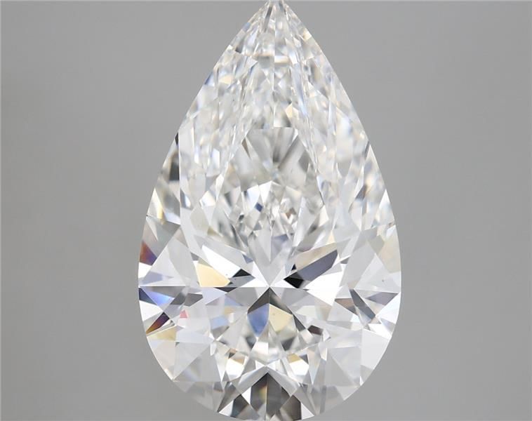 4.80 Carat Pear Shaped, Excellent Cut, F Color, VS1 Clarity, IGI Certified Lab Grown Diamond