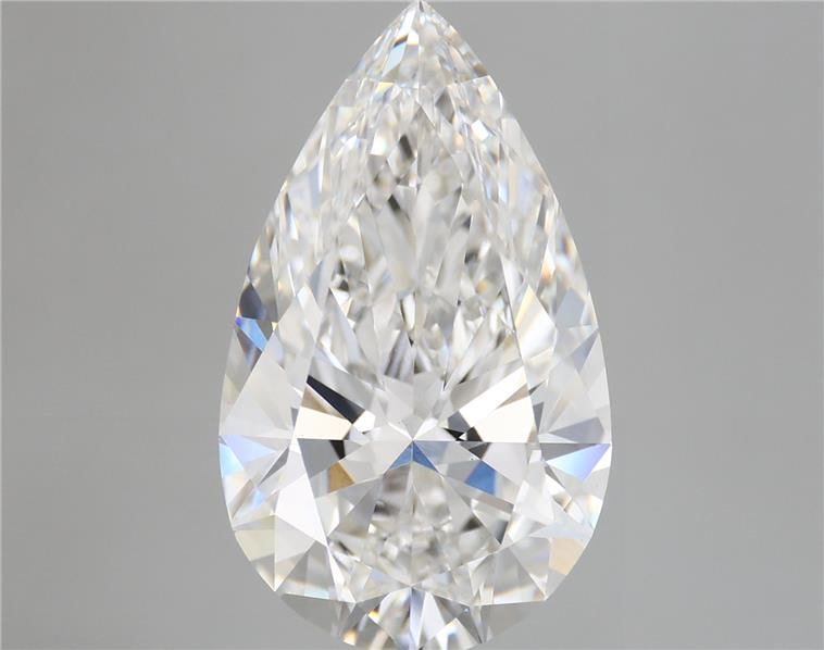 5.73 Carat Pear Shaped, Ideal Cut, E Color, VS1 Clarity, IGI Certified Lab Grown Diamond