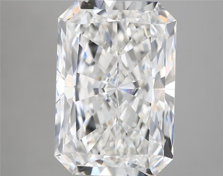 5.12 Carat Radiant Shaped, Ideal Cut, F Color, VVS2 Clarity, IGI Certified Lab Grown Diamond